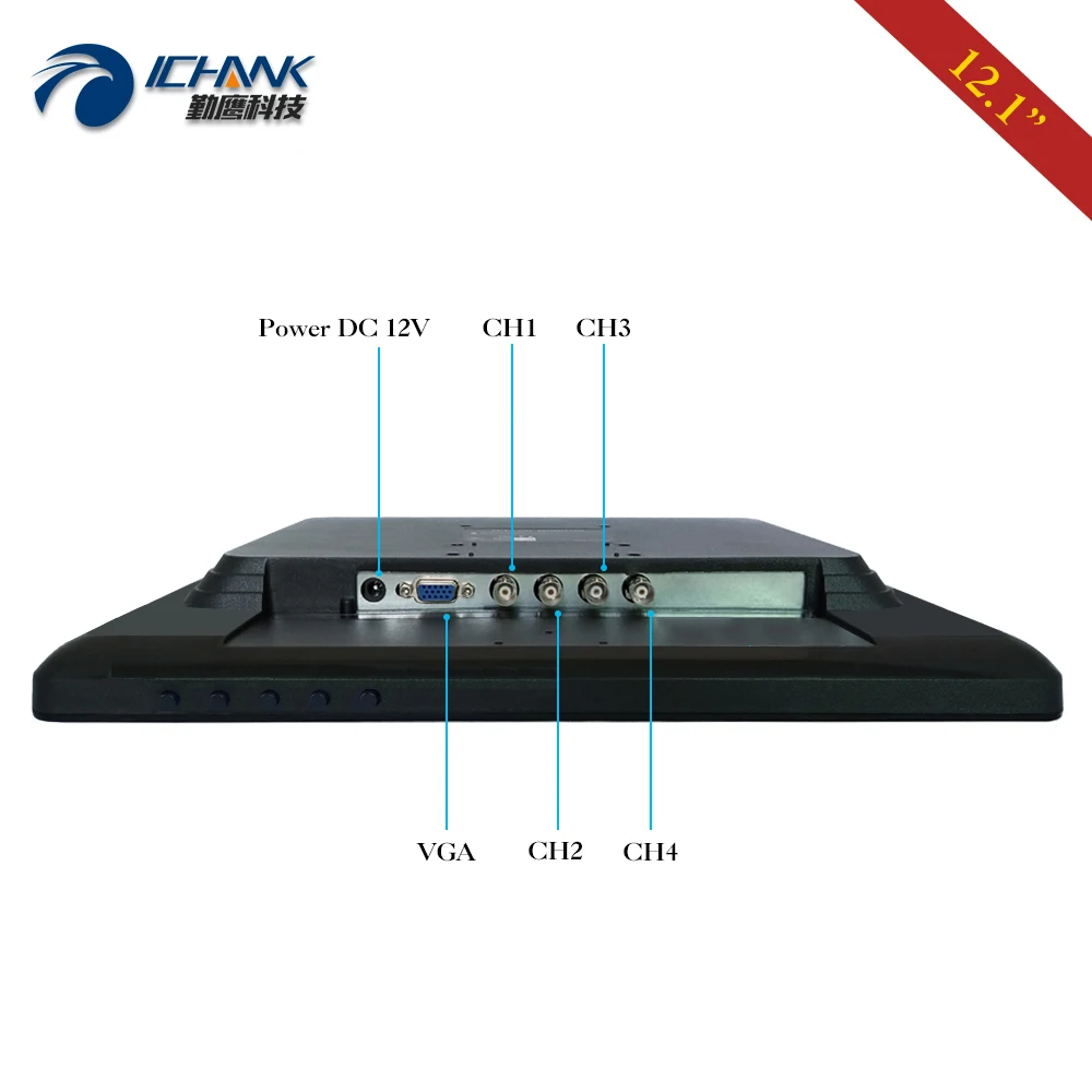 ZB120JN B4V1/12 &quotдюймов 800x600 HD Четыре BNC VGA сплит экрана дистанционное управление