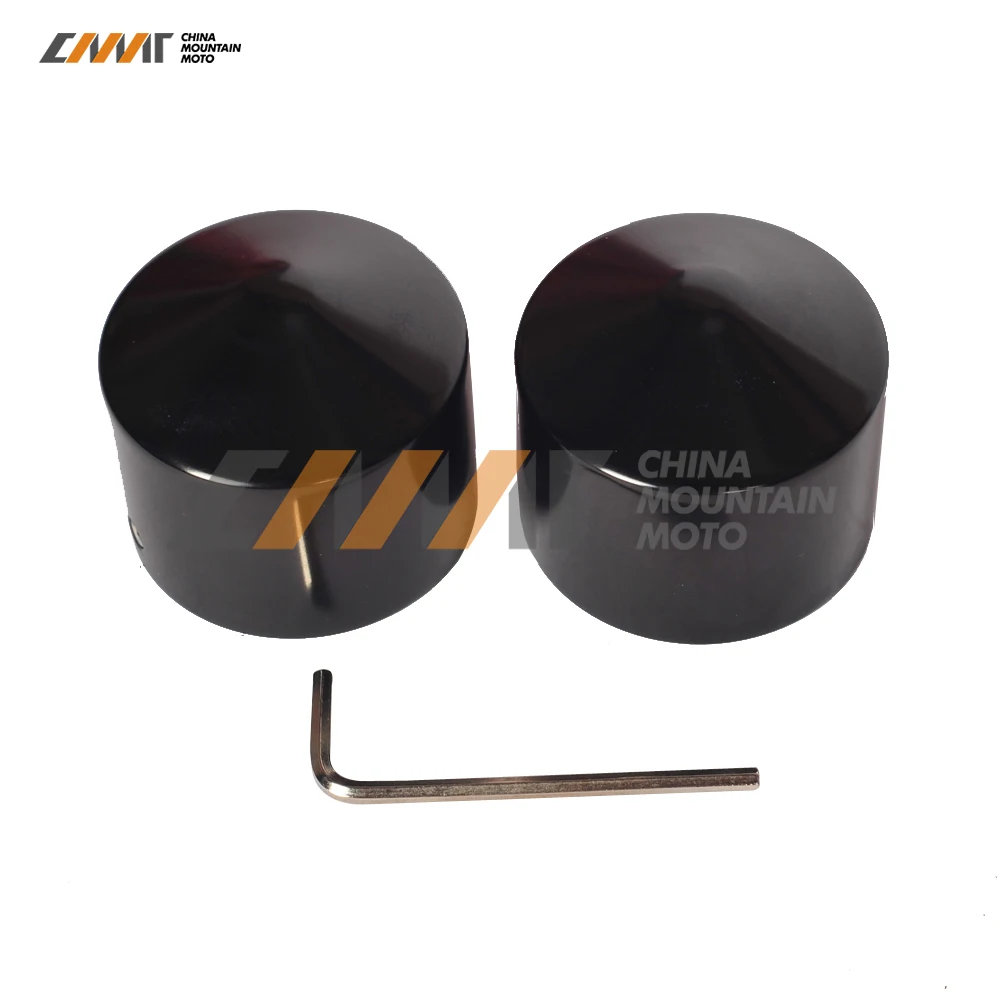 

Black Front Axle Nut Cover Bolt case for Harley Touring Softail Road King Glide Dyna