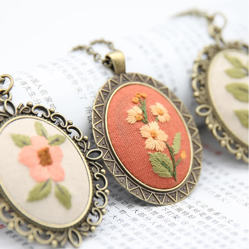 Набор для рукоделия вышивки набор цветы вышивка крестиком с обручем ручная