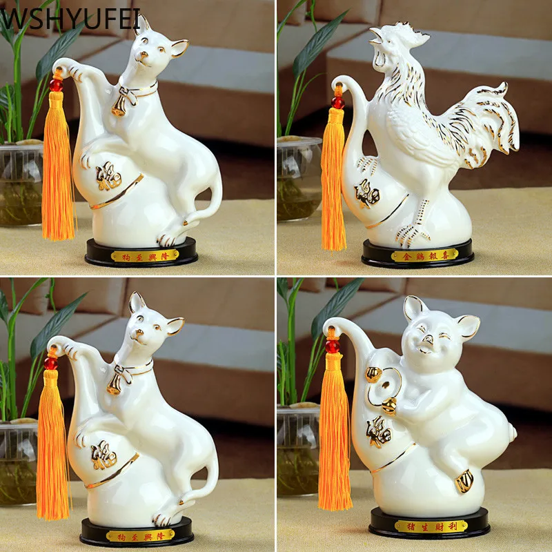 1 шт. керамическая 12 жильная мышь корова тигр кролик змея лошадь овца обезьяна