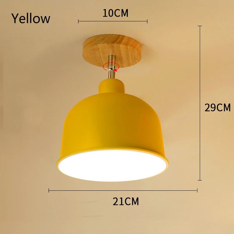 1- Yellow Современный светодиодный потолочный светильник Промышленный скандинавский потолочный светильник заподлицо Прихожая лестница прохода кухня крыльцо гостиная огни E27 - Цвет корпуса: 1- Yellow