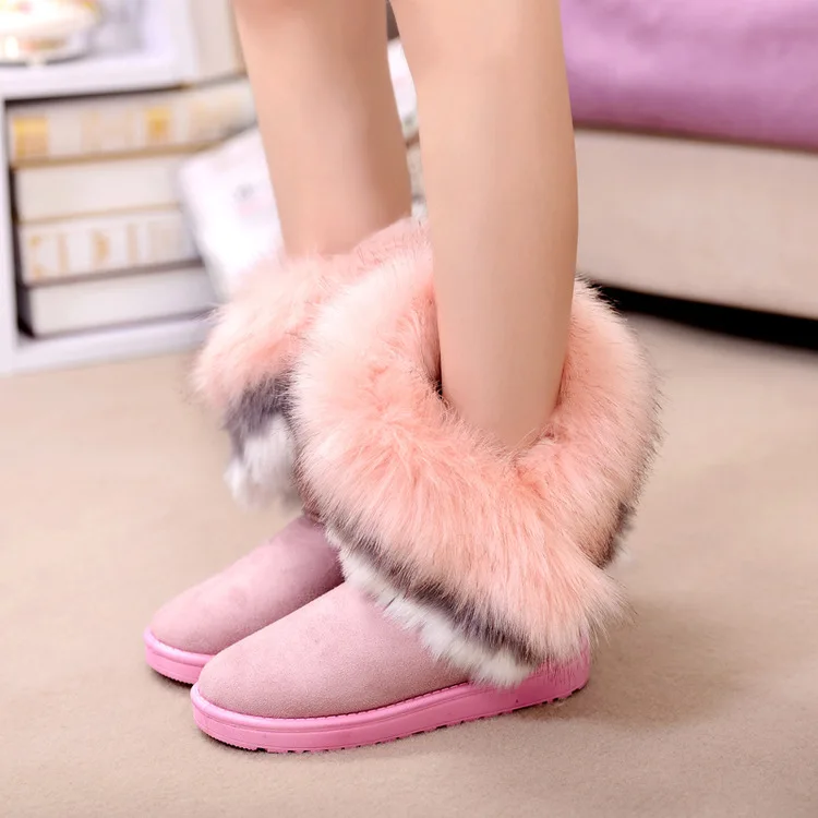 

Autumn new size women's shoes 2020 leisure long fluffy thermal cotton shoes women's 36-42 new autumn and winter