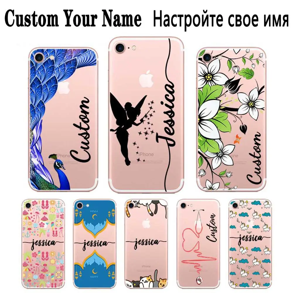 На заказ Ваше имя DIY Дизайн чехол для iPhone 11 Pro XR X XS Max 5 5S SE 6 6s 7 8 Plus |