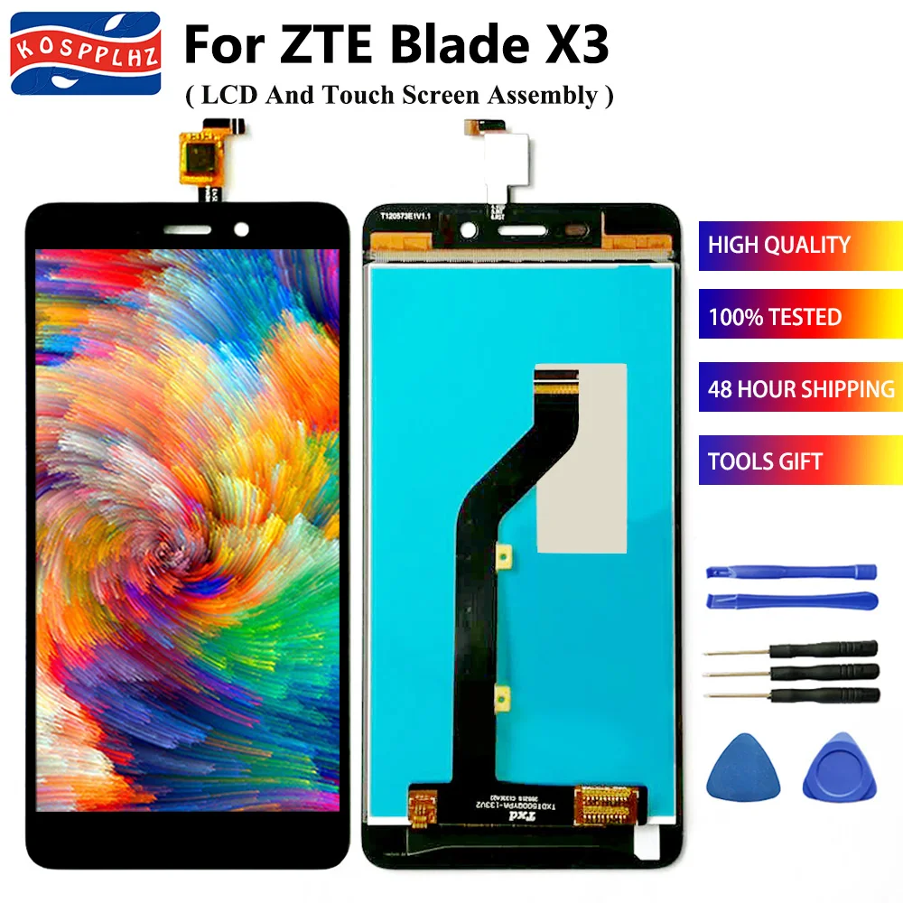 ЖК дисплей с сенсорным экраном и дигитайзером в сборе для ZTE BLADE X3 D2 T620 A452 запасные