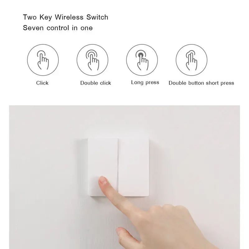 Aqara беспроводной ключ обновленная версия ZigBee переключатель умный датчик для Mi Home