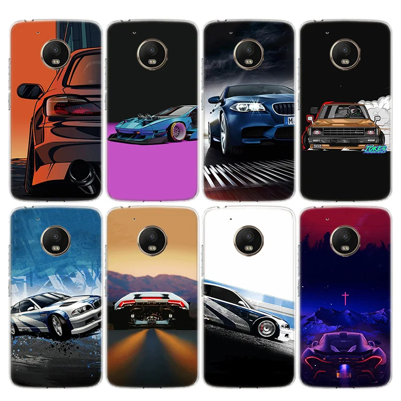 Модный чехол для телефона с изображением спортивных автомобилей Motorola Moto G9 G8 G7 G6 G5S