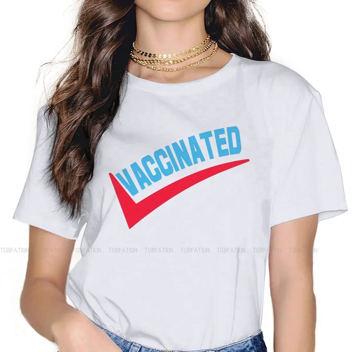 

Вакцина мем, футболка для девочек, вакцинация, вакцинация, женские топы, графические кавайные футболки, женские хлопковые футболки 5XL