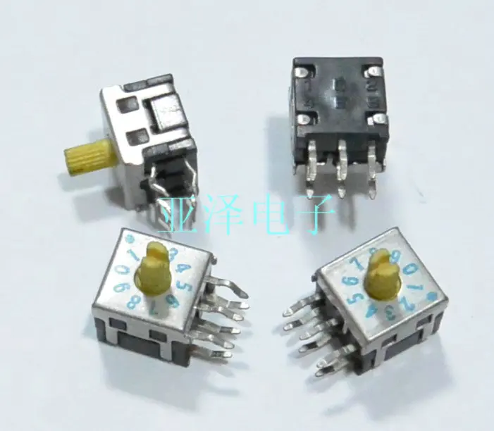 5PCS/LOT 0-9/10 bit 8421C rotary dial code switch 7 x positive DRR8010C | Обустройство дома