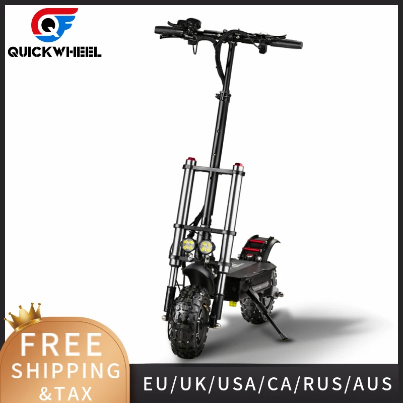 Quickwheel 11-дюймовый электрический скутер гироскутер Сверхлегкий 60 в 5600 Вт самокат