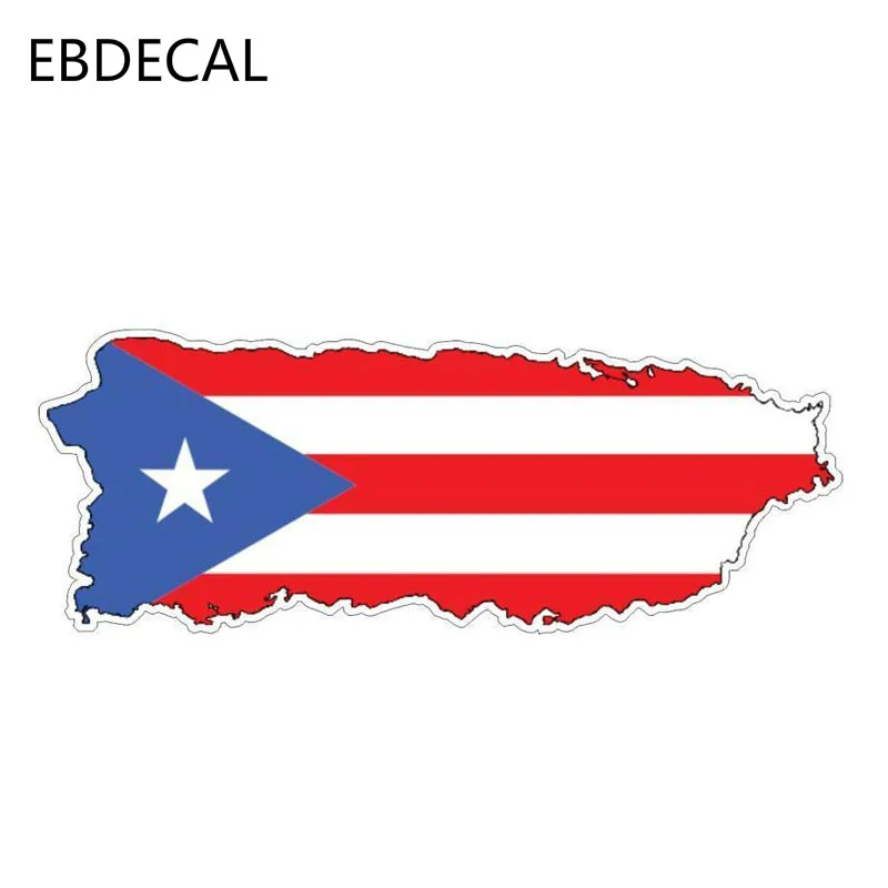Ebdeckle пуерто рицо Порто флаг карта машина бампер окно настенные переводные