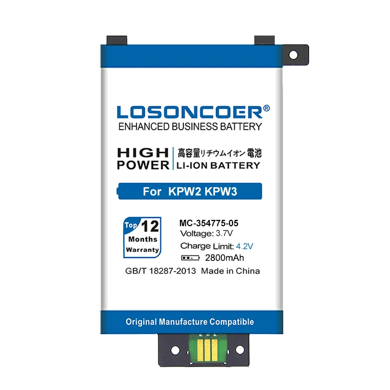 Аккумулятор LOSONCOER для Amazon Kindle PaperWhite батарея большой емкости 58-000049 2800 мАч 2/3 KPW3 KPW2