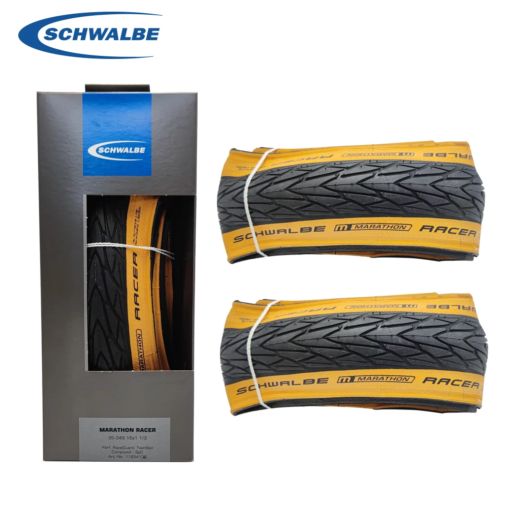 Складные шины Schwalbe Marathon Racer ONE koкак для Brompton 35 349 16 дюймов 16x1 1/3 сверхсветильник Кая
