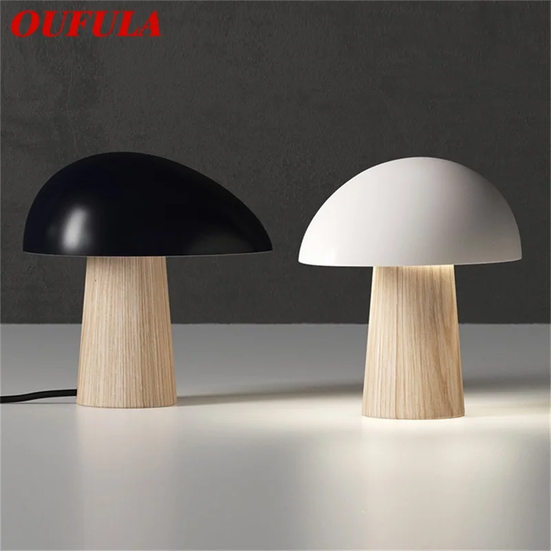 

OUFULA Creative Table Lamps Modern LED Mushroom Desk Light for Home Bedroom Decoration