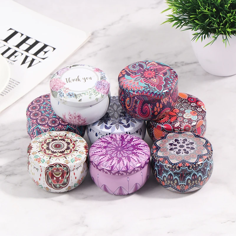 

1pcs Tinplate Cans Scented Candles Storage Box Essential Oil Fragrance Case Eco-friendly Tinplate Cans