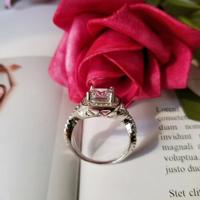 Твердые 925 стерлингового серебра винтажным витым боковые подушки вырезать ААА