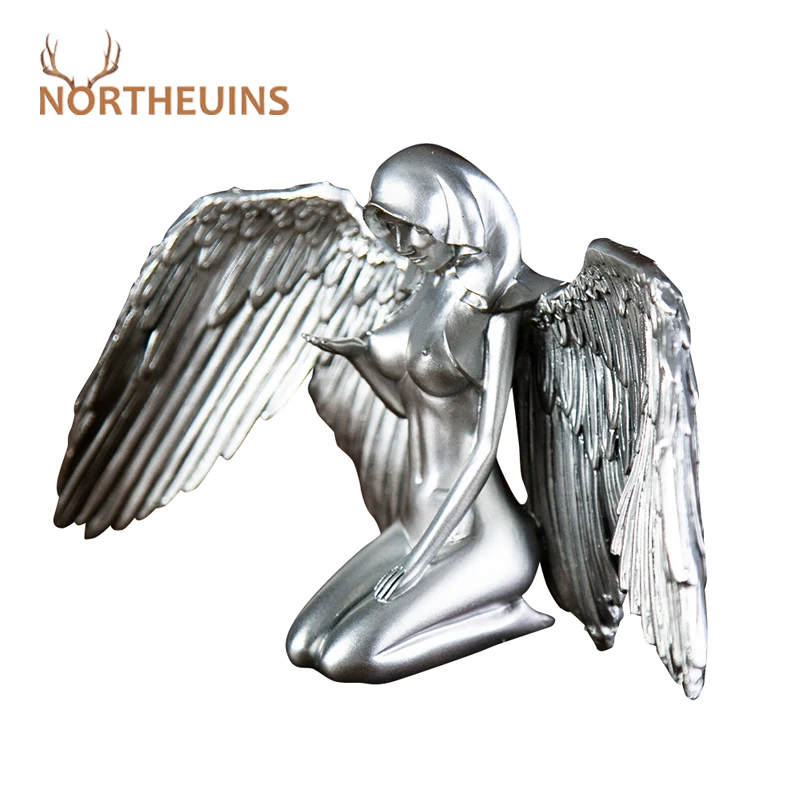 

NORTHEUINS Resin Cloak Angel Goddess Figurine Art Modern Creative Home Ornaments Room Decoration Accessories Nordic Statue Gift