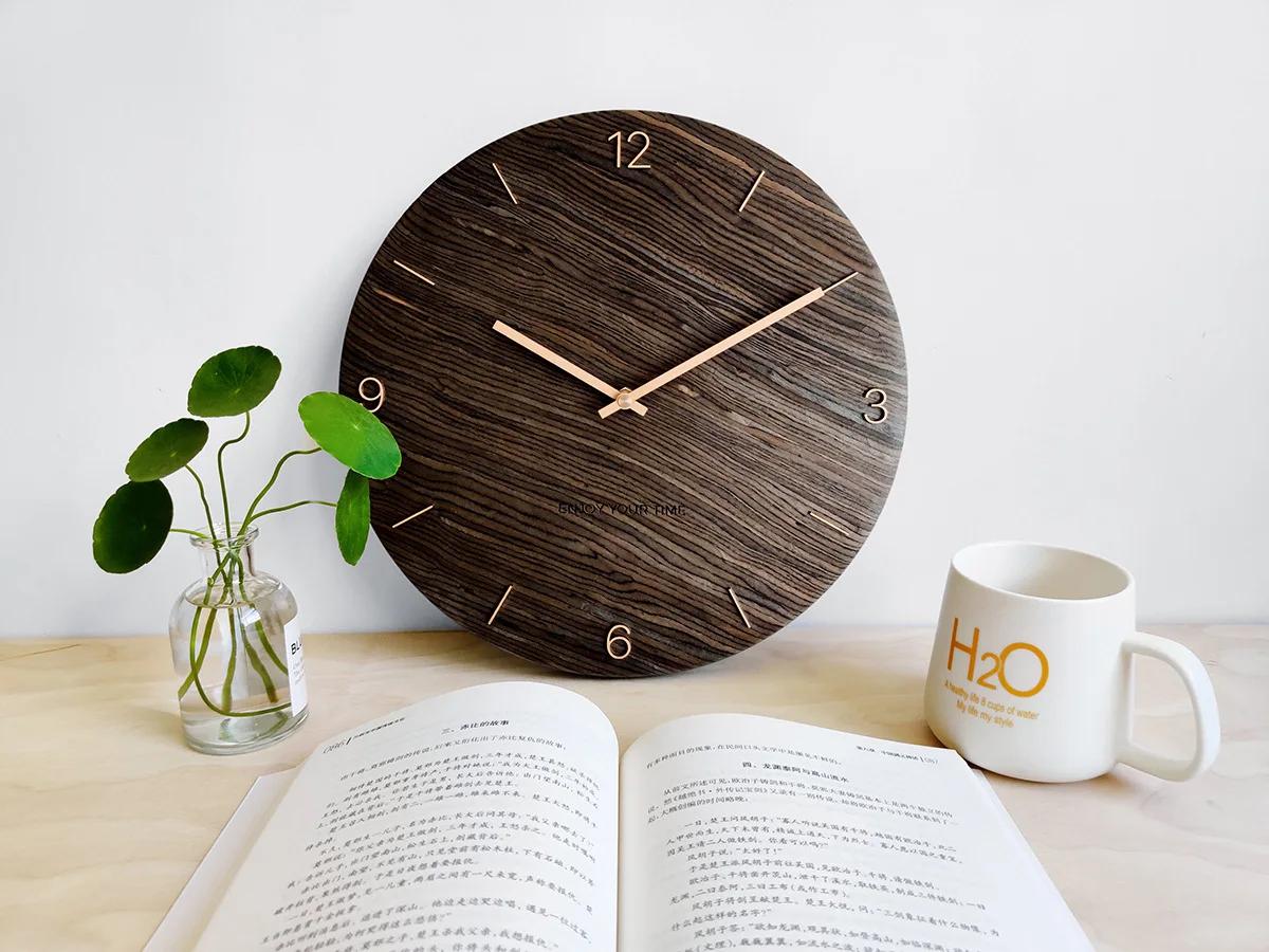 

Creative Large Wood Wall Clock Wall Hangers Nordic Japanese Silent Clocks Wall Home Decor Living Room Watch Reloj Gift FZ914