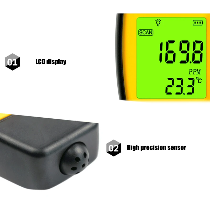 Детектор горючих газов портативный СО анализатор места утечки газа