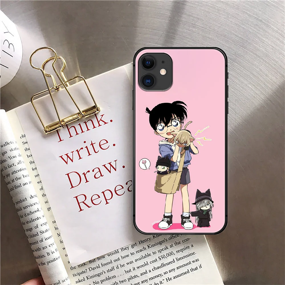 

Detective Conan Case Closed Phone Case Cover For Iphone 5 6 7 8 11 12 5S 6S X Xr XS Se Plus Pro Max Mini 2020 Black Shell 3D