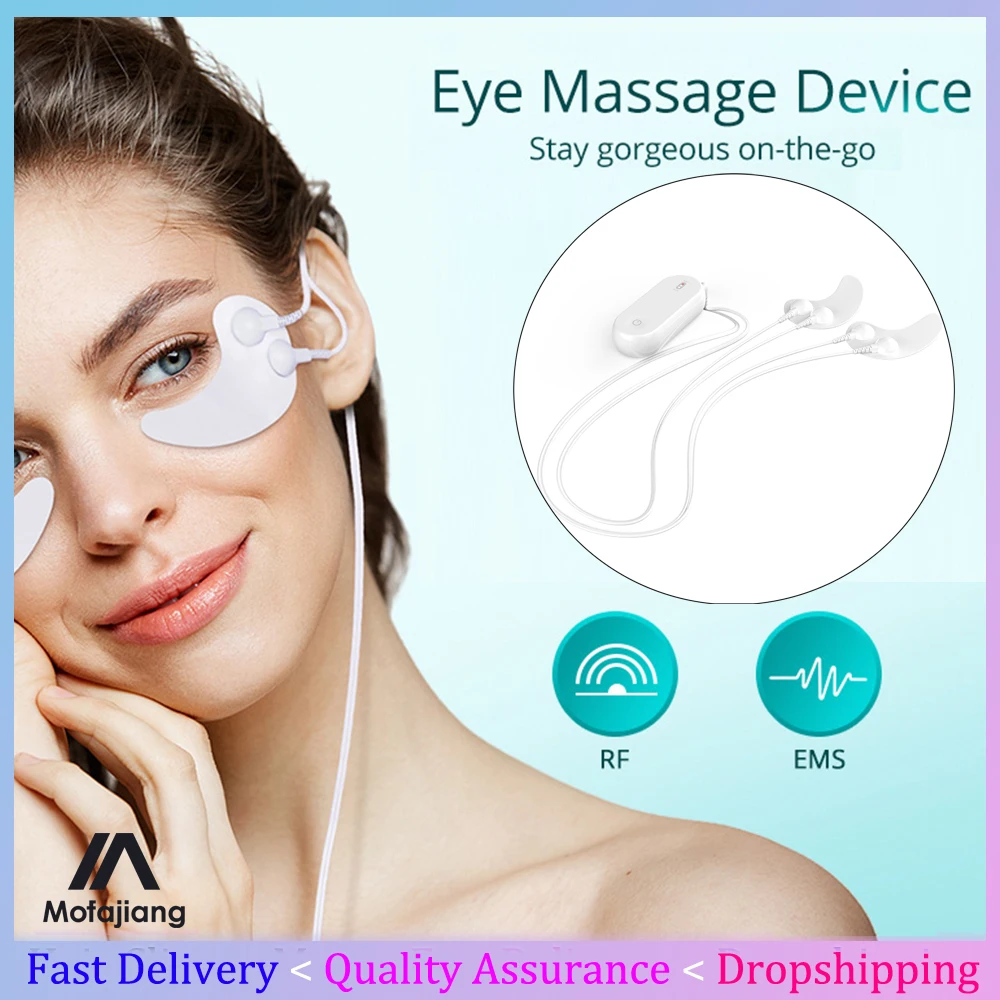 

Eye Care Beauty Massage Devices For Dark Circles Puffiness Wrinkles Bags Remove RF EMS Microcurrent Electric Eye Patch Massager