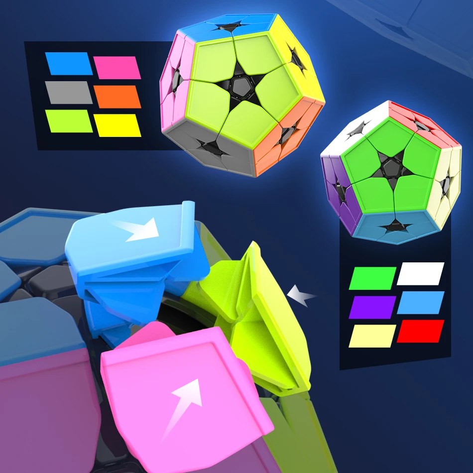MoYu Cubing классный Meilong 2x2 KIBIMINX магический куб 12 Сторон 2x2x2 cubo magico профессиональные