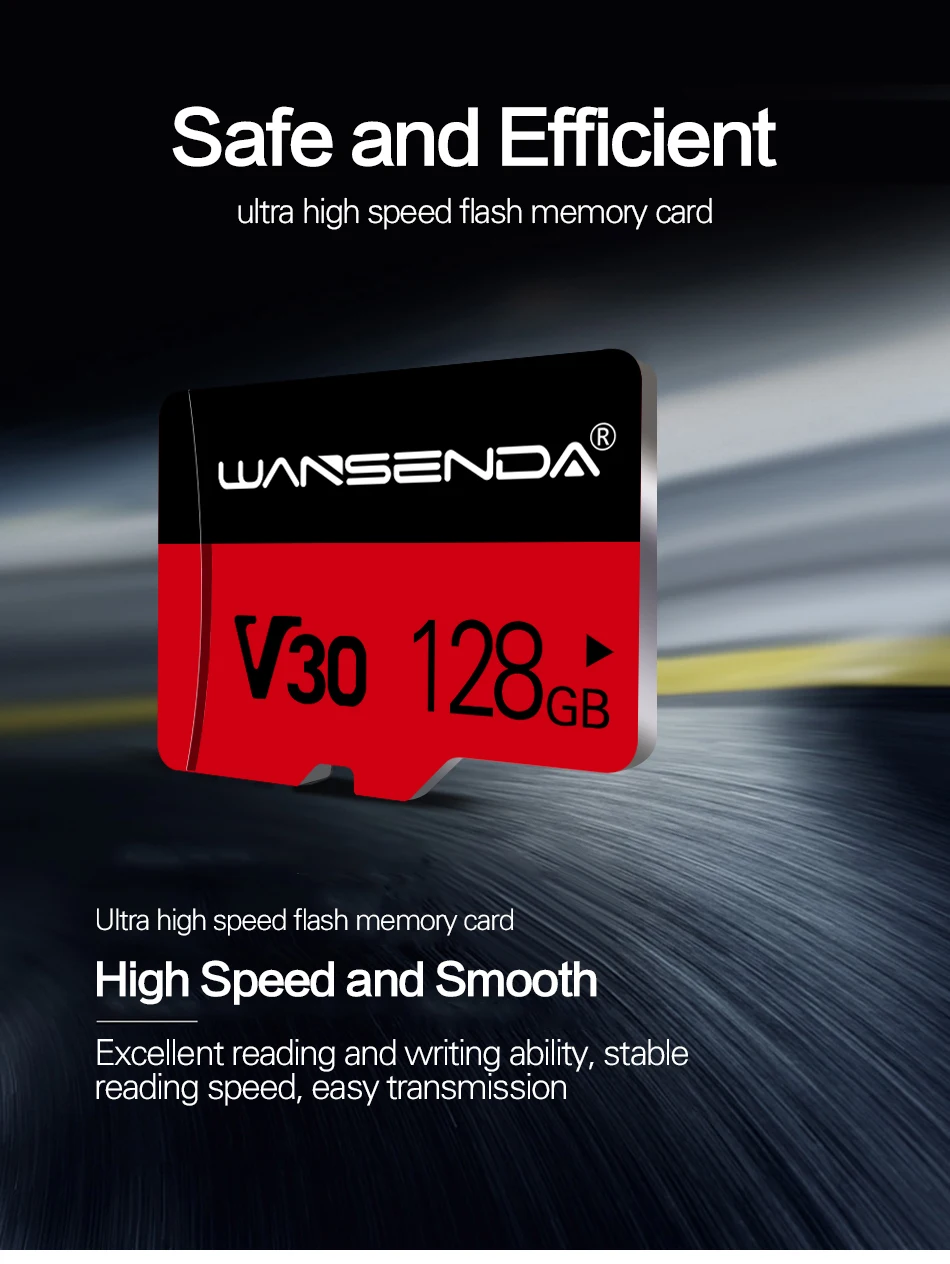 WANSENDA, карта памяти V30, 256 ГБ, 128 ГБ, 64 ГБ, 32 ГБ, 16 ГБ, 8 ГБ, Micro SD карта, класс 10, флеш-карта, Microsd, TF карты, розничная посылка