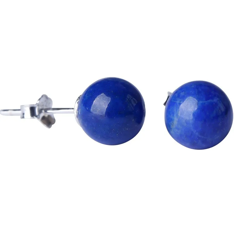 

Женские серьги-гвоздики из стерлингового серебра 925 пробы Lapis Lazul, модные серьги-гвоздики в простом стиле из стерлингового серебра