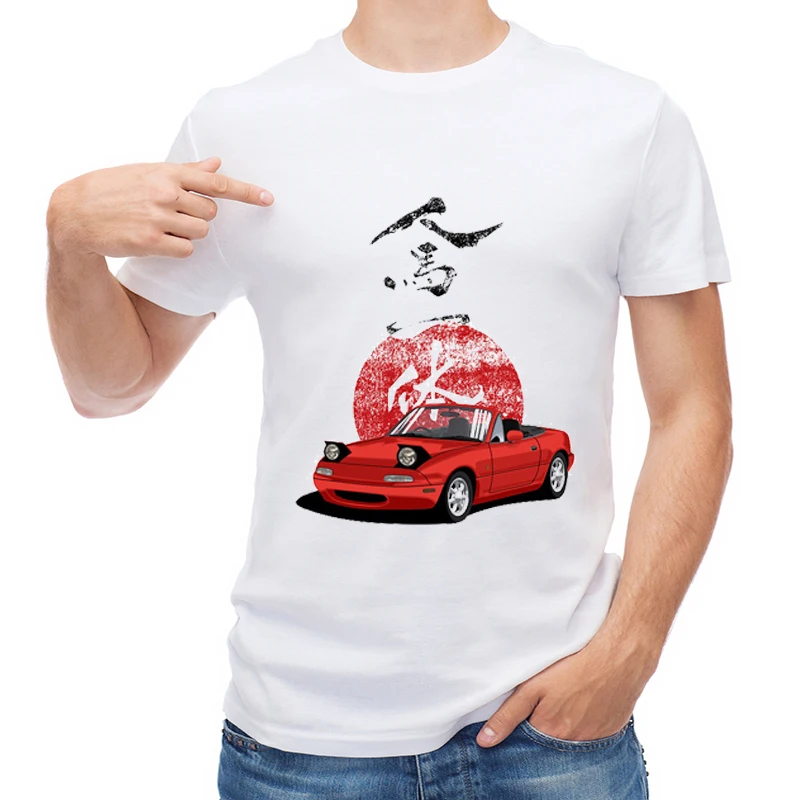 

TEEHUB Fashion Rising Car Printed Men T Shirt Funny T-shirt Short Sleeve O-Neck Tops Cool Tees