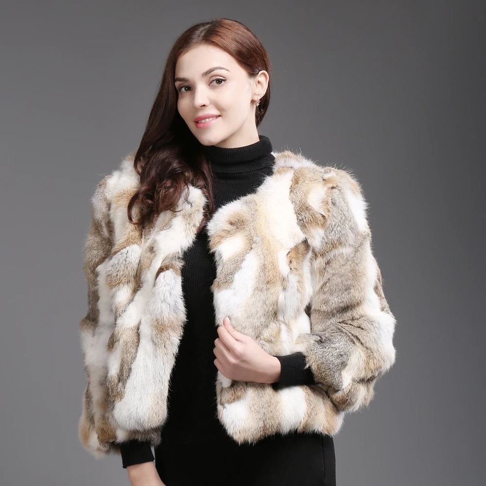Горячая распродажа натуральная Меховая куртка для женщин 100% пальто из