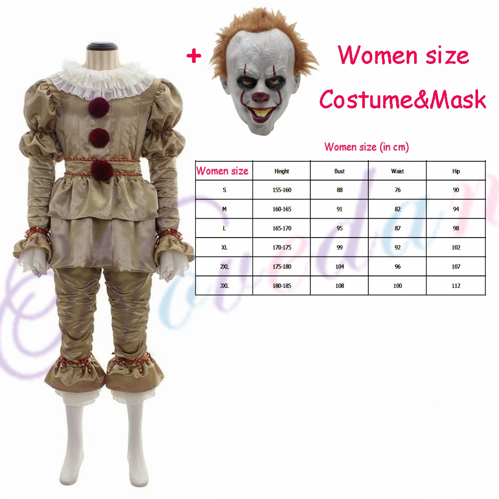 Women Costume Mask Клоун Косплей Стивен Кинг это Клоунский Костюм Взрослые Мужчины Женщины Необычные Хэллоуин костюм ужасного призрака Бэтмен Джокер мужская маска для взрослых - Цвет: Women Costume Mask