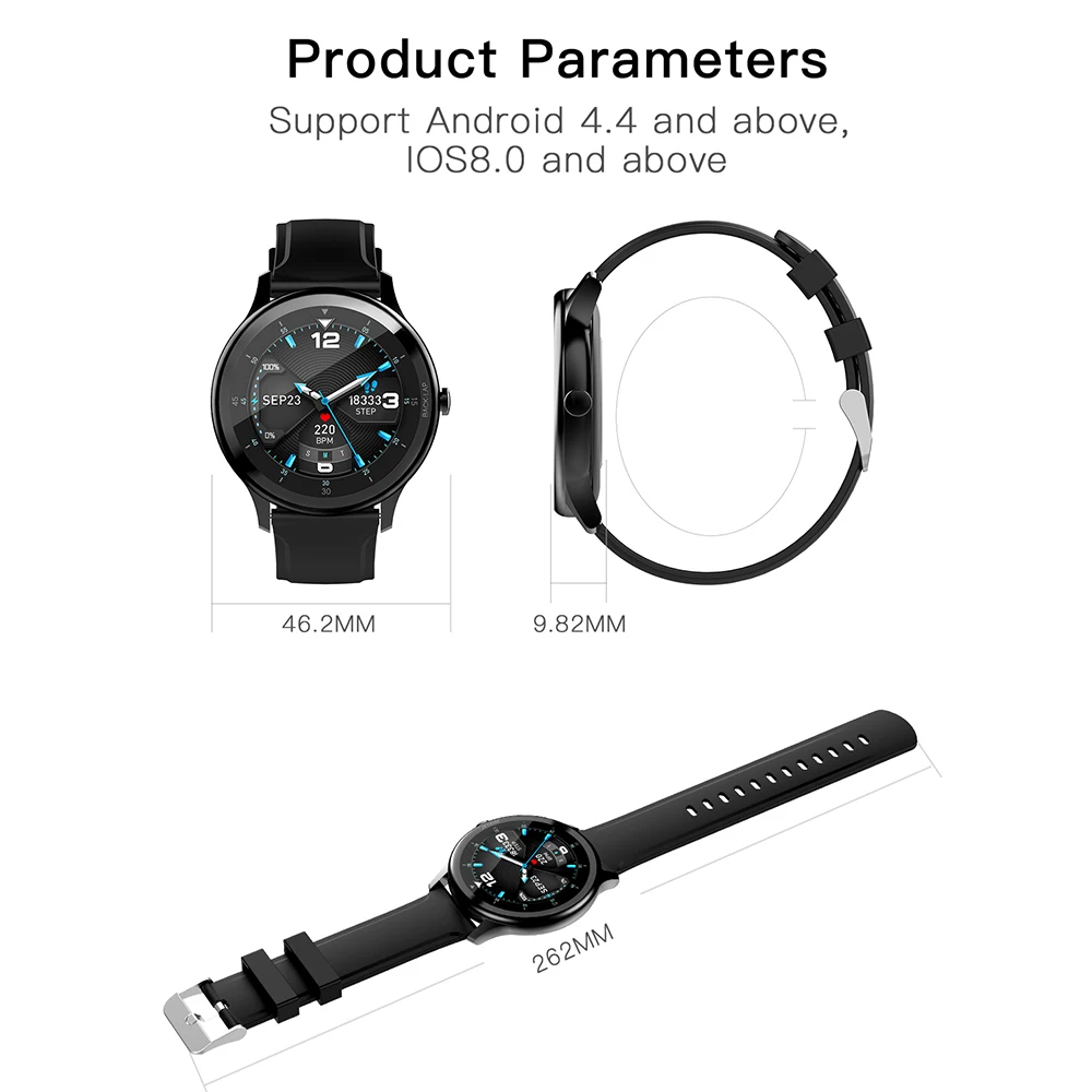 

Mjuniu G28 Smart Watch MenWatch Sports Bluetooth Full Touch Watch IP68 Waterproof Monitoring Women Smartwatch for Xiaomi Huawei