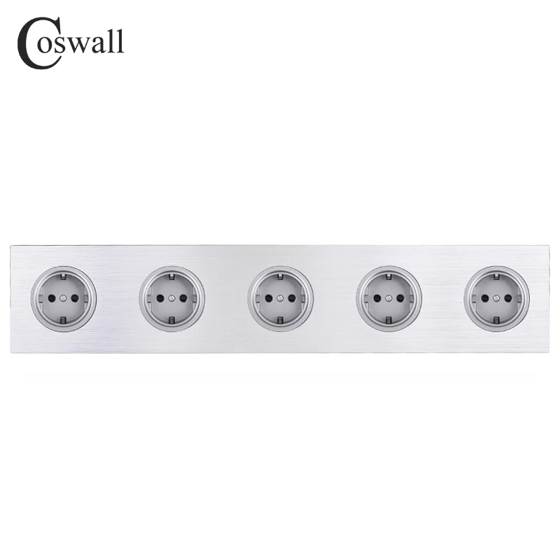 Coswall черная/Серебристая серая матовая алюминиевая металлическая панель Quintuple EU