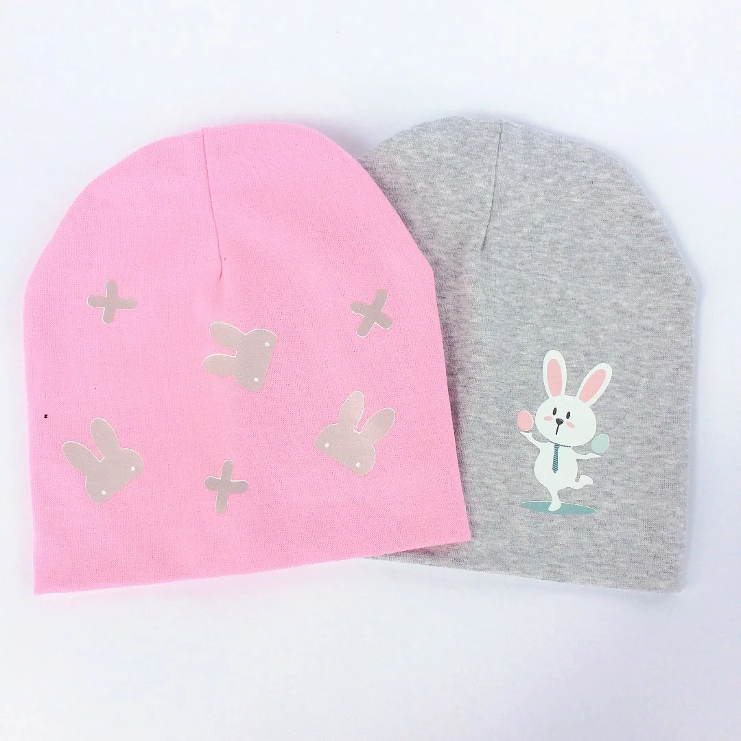 Брендовая детская шапка кролик с пасхальными яйцами Вязаная хлопковая