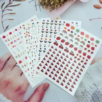 safflower cherry nail art sticker self adhesive transfer decal 3d slider diy tips nail art decorations manicure package