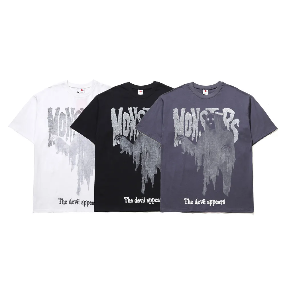 

UNCLEDONJM Men Hip Hop graphic t shirts Summer new arrival 2021 Harajuku Short Sleeve T-Shirt retro t shirt U7001