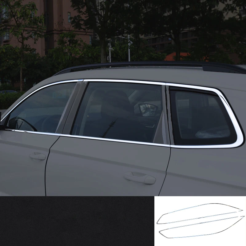 12 pcs Lsrtw2017 для Skoda Karoq окна автомобиля Хром Ближний пост планки интерьер Молдинги аксессуары - Название цвета: 12 pcs