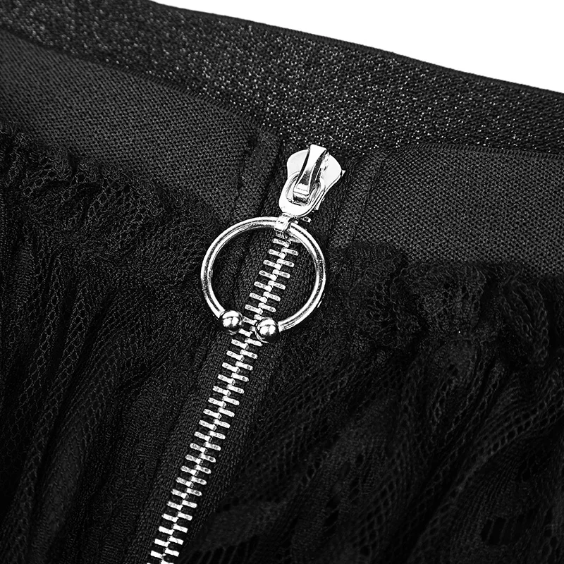 Женская длинная Двухслойная юбка-макси в стиле панк готический стиль модное