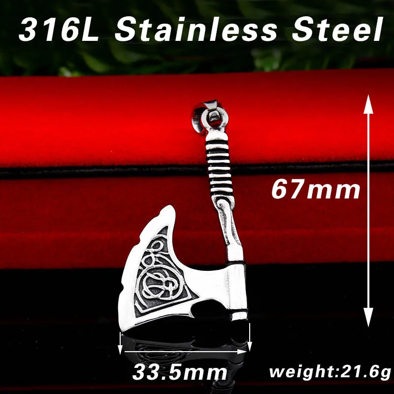 Байер 316L нержавеющая амулет викингов Ворон Волчья Голова Тора молот Мьёльнир