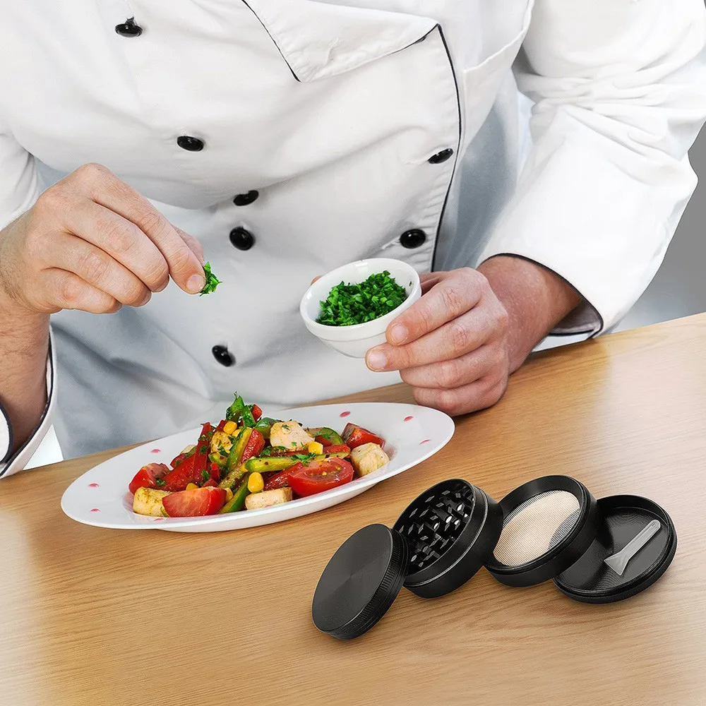 Измельчитель табака сигареты креативная 4 слойная алюминиевая измельчитель для