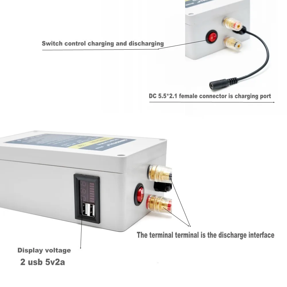 Ёмкость. Li ion аккумулятор 12V литиевая батарея перезаряжаемый портативный