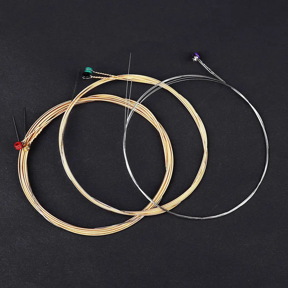 

6pcs/Set Universal Acoustic Guitar String Brass Hexagonal Steel Core Strings For Musical Instruments Guitars Strings Guitar Part