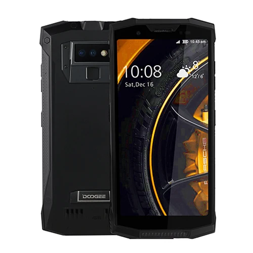 IP68/IP69K портативная рация DOOGEE S80 мобильный телефон Беспроводная зарядка NFC 10080 мАч 12V2A 5,99 FHD Helio P23 Восьмиядерный 6 ГБ 64 Гб 16,0 м - Цвет: Black
