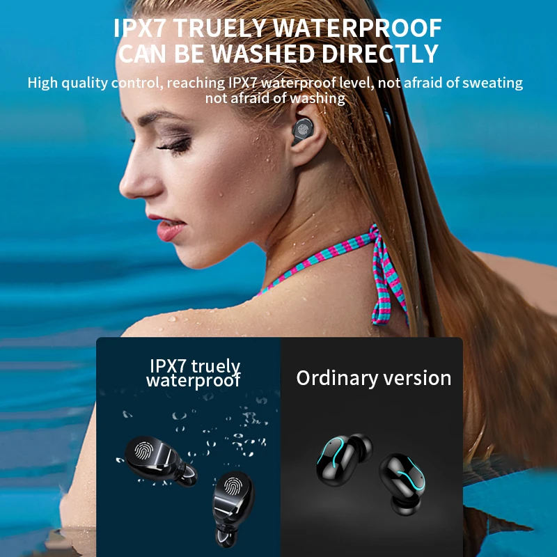 V8 TWS Bluetooth V5.0 наушники беспроводные стерео Спортивные Беспроводные гарнитура