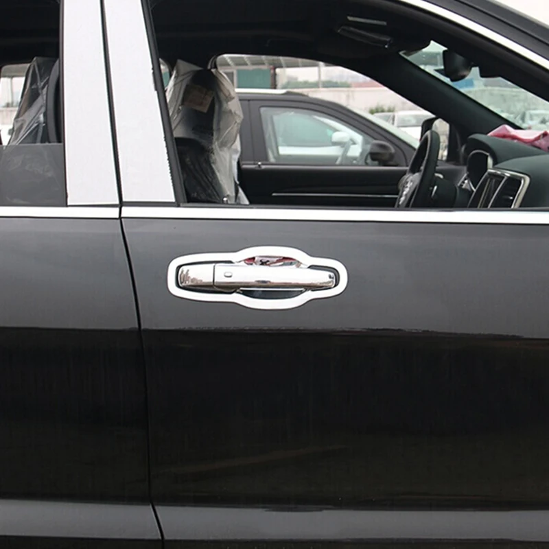 Для Jeep Grand Cherokee 2011 2012 2013 2014 ABS Chrome Боковая дверь ручка Чаша держатель Чехол
