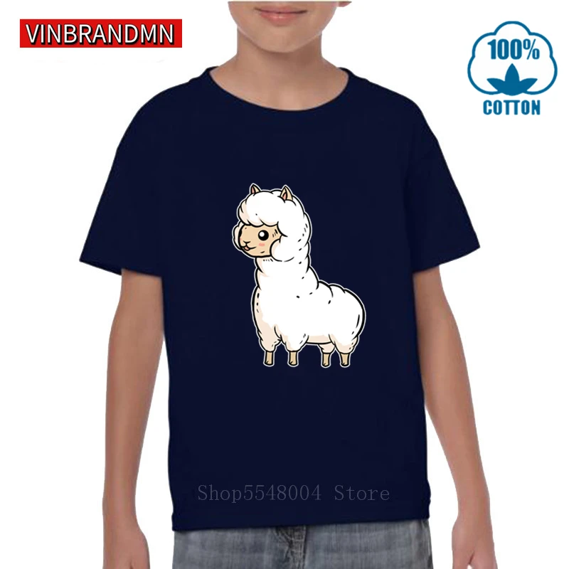 Модная детская одежда Милая футболка с ламой мужская Детская альпакой идея для