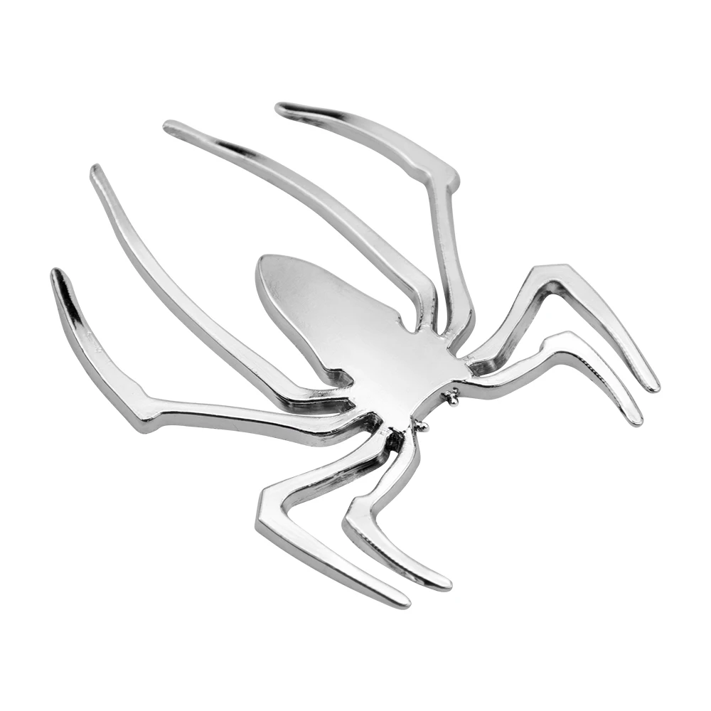 3D Автомобильные наклейки металлическая эмблема в форме паука хромированная