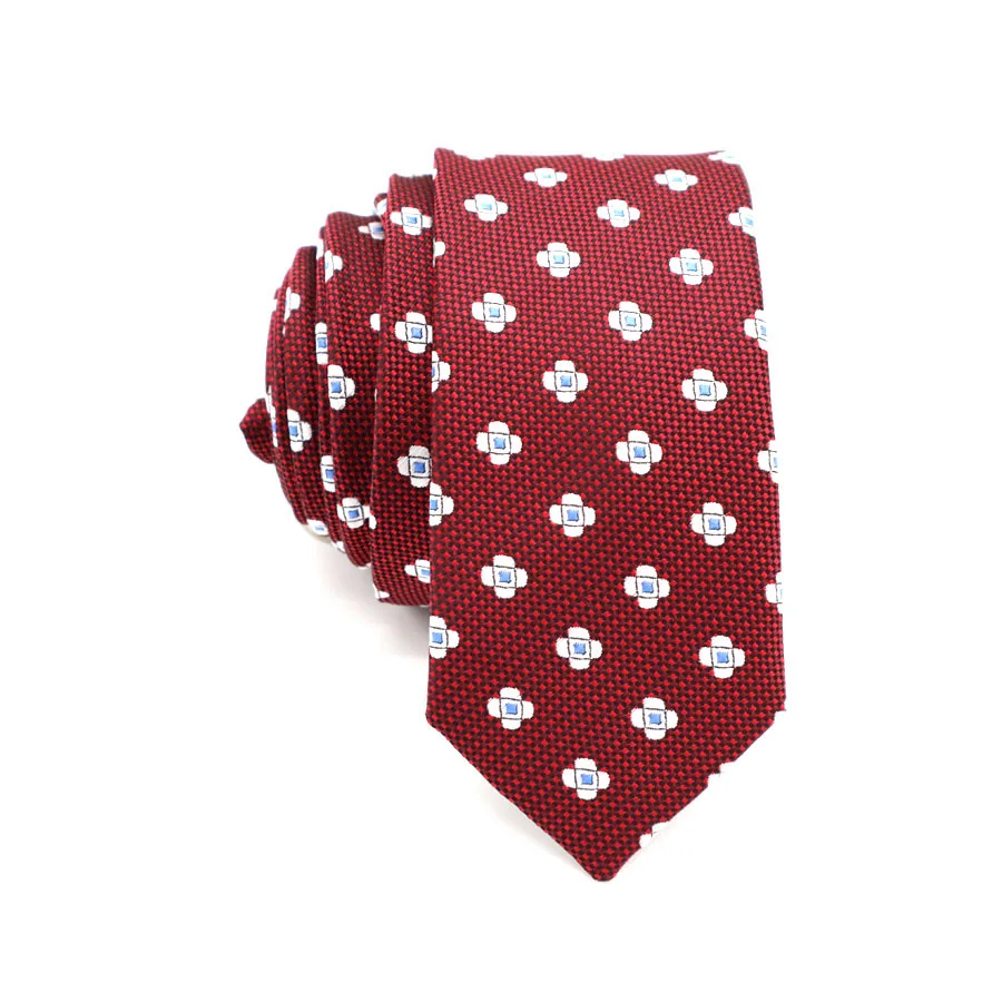 Шелковые мужские Узкие галстуки 15 рисунков 5 см жаккардовые в полоску горошек с