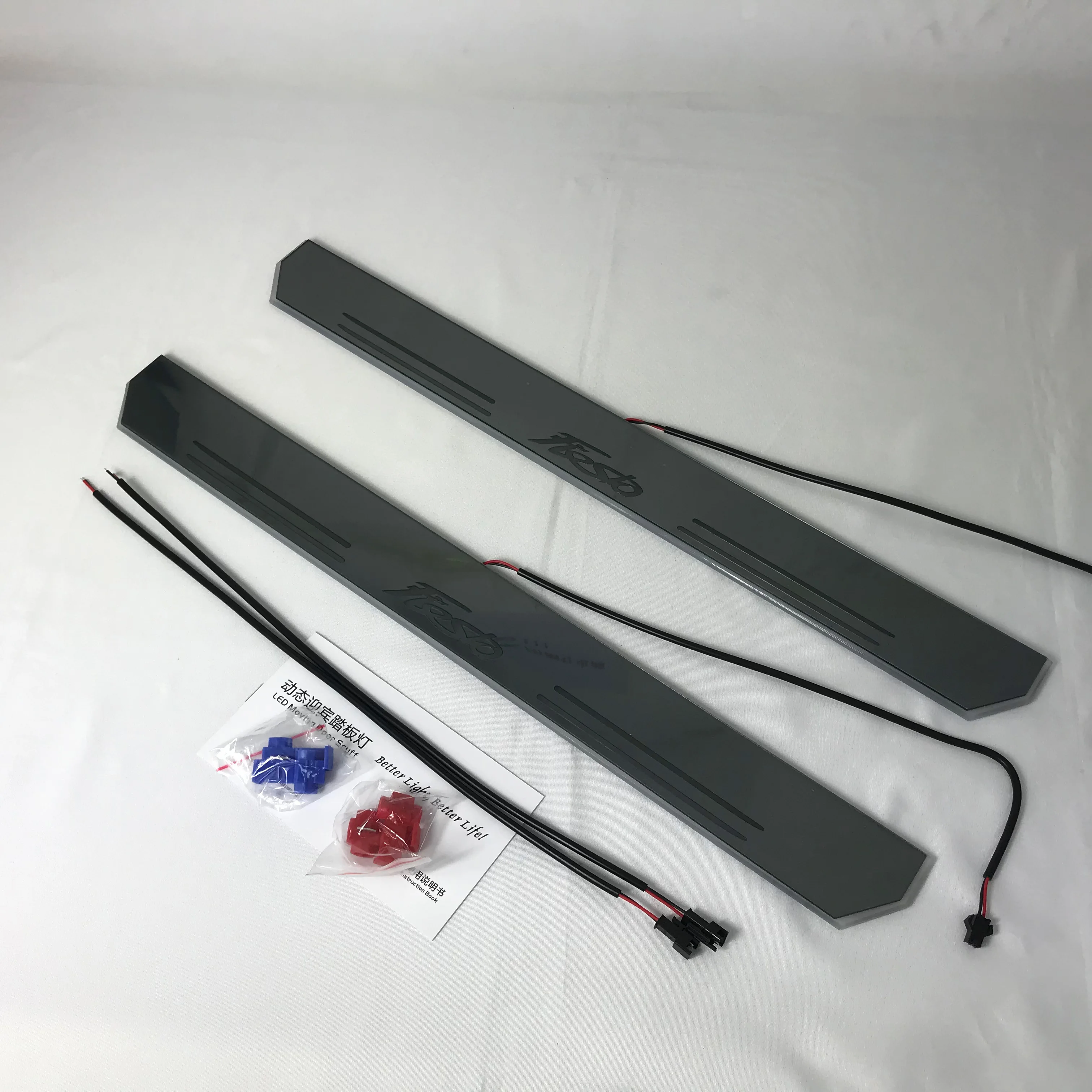 

Led moving door scuff for Ford Fiesta special-purpose dynamic door sill plate welcome lamp lining overlay Flow/fixed light