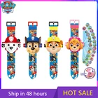 Часы-проектор Щенячий патруль, мультяшная модель, большая голова, щенок, электронный флип-Чейз, Маршалл, крепкий Скай, собака, игрушка, подарок для детей