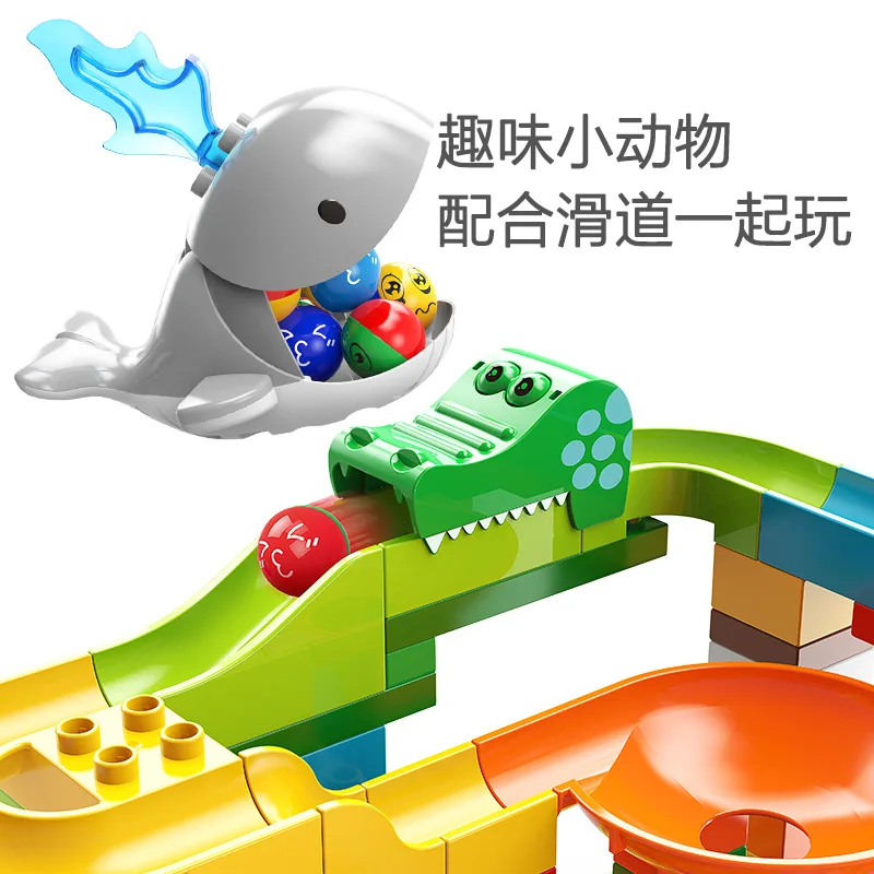 Duploed Marble Run строительные блоки игрушки для детей 84 шт Китом дети Набор|Блочные